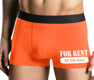 For Rent By The Hour - Mens Orange Boxer Brief