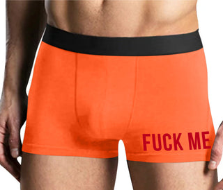 Fuck Me - Mens Orange Boxer Brief