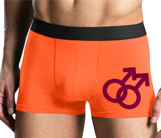 Gay Sign - Mens Orange Boxer Brief