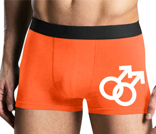 Gay Sign - Mens Orange Boxer Brief