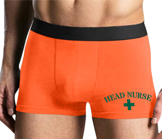 Head Nurse - Mens Orange Boxer Brief