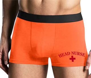 Head Nurse - Mens Orange Boxer Brief
