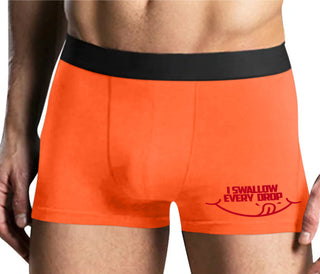 I Swallow Every Drop - Mens Orange Boxer Brief