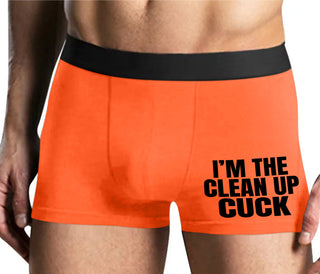 I'm The Clean Up Cuck - Mens Orange Boxer Brief
