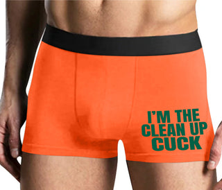 I'm The Clean Up Cuck - Mens Orange Boxer Brief