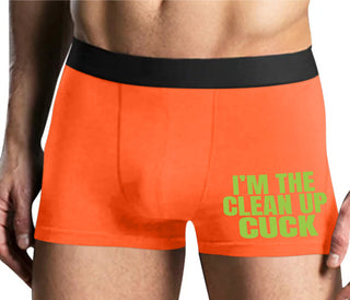 I'm The Clean Up Cuck - Mens Orange Boxer Brief