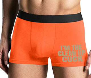 I'm The Clean Up Cuck - Mens Orange Boxer Brief