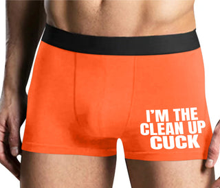 I'm The Clean Up Cuck - Mens Orange Boxer Brief