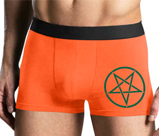 Inverted Pentagram - Mens Orange Boxer Brief