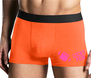 Lucky Pair - Football - Mens Orange Boxer Brief