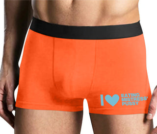 I Love Eating Mistress's Pussy - Mens Orange Boxer Brief