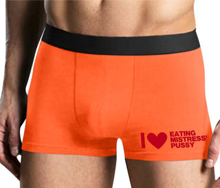 I Love Eating Mistress's Pussy - Mens Orange Boxer Brief