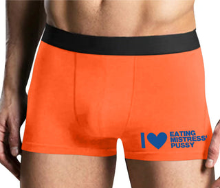 I Love Eating Mistress's Pussy - Mens Orange Boxer Brief