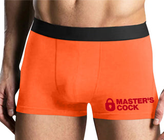 Master's Cock - Mens Orange Boxer Brief