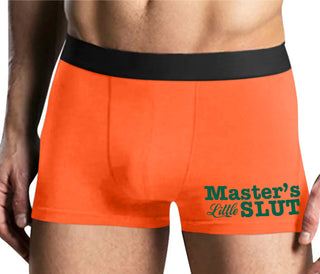Master's Little Slut - Mens Orange Boxer Brief