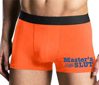 Master's Little Slut - Mens Orange Boxer Brief