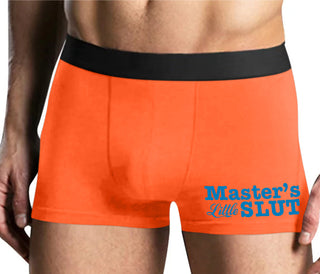 Master's Little Slut - Mens Orange Boxer Brief