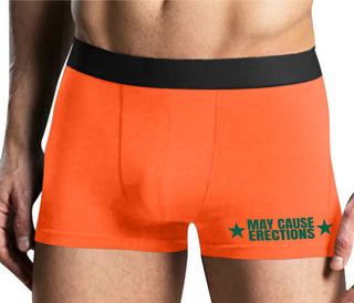 May Cause Erections - Mens Orange Boxer Brief