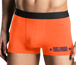May Cause Erections - Mens Orange Boxer Brief