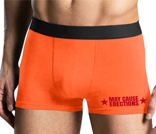 May Cause Erections - Mens Orange Boxer Brief