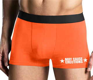 May Cause Erections - Mens Orange Boxer Brief