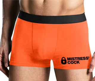 Mistress Owned Cock - Mens Orange Boxer Brief