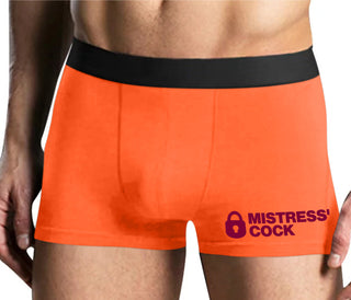 Mistress Owned Cock - Mens Orange Boxer Brief