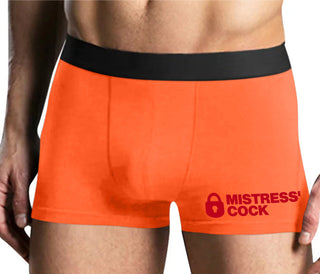 Mistress Owned Cock - Mens Orange Boxer Brief
