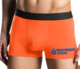 Mistress Owned Cock - Mens Orange Boxer Brief