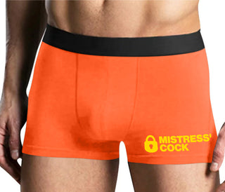 Mistress Owned Cock - Mens Orange Boxer Brief