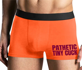Pathetic Tiny Cuck - Mens Orange Boxer Brief