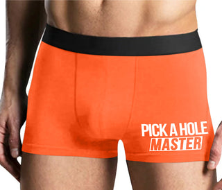 Pick A Hole Master - Mens Orange Boxer Brief