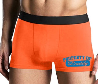 Property Of Daddy - Athletic Look - Mens Orange Boxer Brief