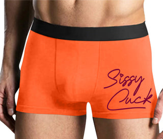Sissy Cuck - Mens Orange Boxer Brief
