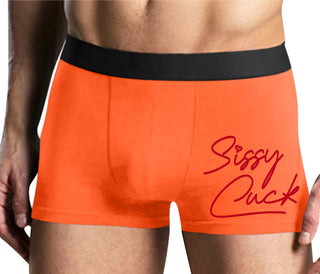 Sissy Cuck - Mens Orange Boxer Brief