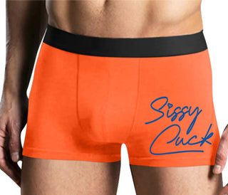 Sissy Cuck - Mens Orange Boxer Brief