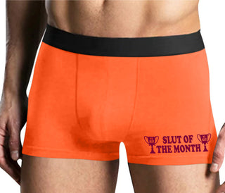 Slut Of The Month - Mens Orange Boxer Brief