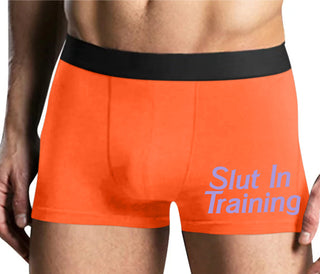 Slut In Training - Mens Orange Boxer Brief