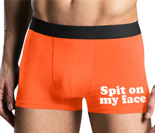 Spit On My Face - Mens Orange Boxer Brief
