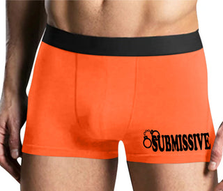 Submissive - Cuff Logo - Mens Orange Boxer Brief