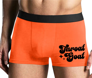 Throat Goat - Deep Throat Expert - Mens Orange Boxer Brief