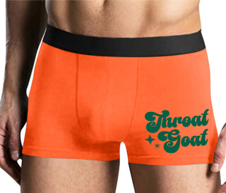 Throat Goat - Deep Throat Expert - Mens Orange Boxer Brief