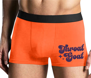 Throat Goat - Deep Throat Expert - Mens Orange Boxer Brief