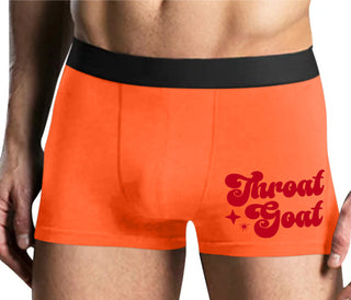 Throat Goat - Deep Throat Expert - Mens Orange Boxer Brief