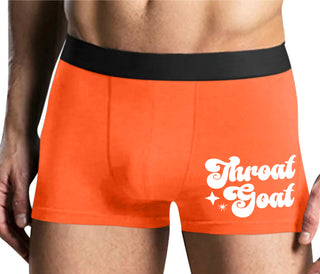 Throat Goat - Deep Throat Expert - Mens Orange Boxer Brief