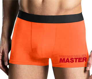 You Can Call Me Master - Mens Orange Boxer Brief