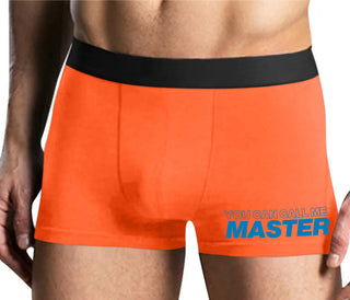 You Can Call Me Master - Mens Orange Boxer Brief