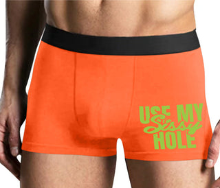 Use My Sissy Hole - Mens Orange Boxer Brief