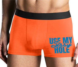 Use My Sissy Hole - Mens Orange Boxer Brief