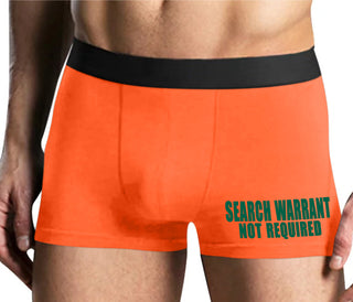 Search Warrant Not Required - Mens Orange Boxer Brief